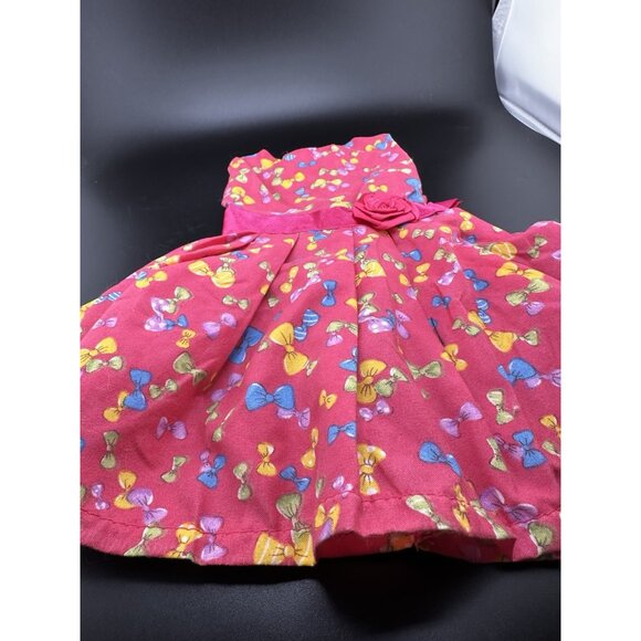 American Girl Doll 18” Gala Party Dress Bright Pink Bows Rose Sleeveless - Picture 8 of 15